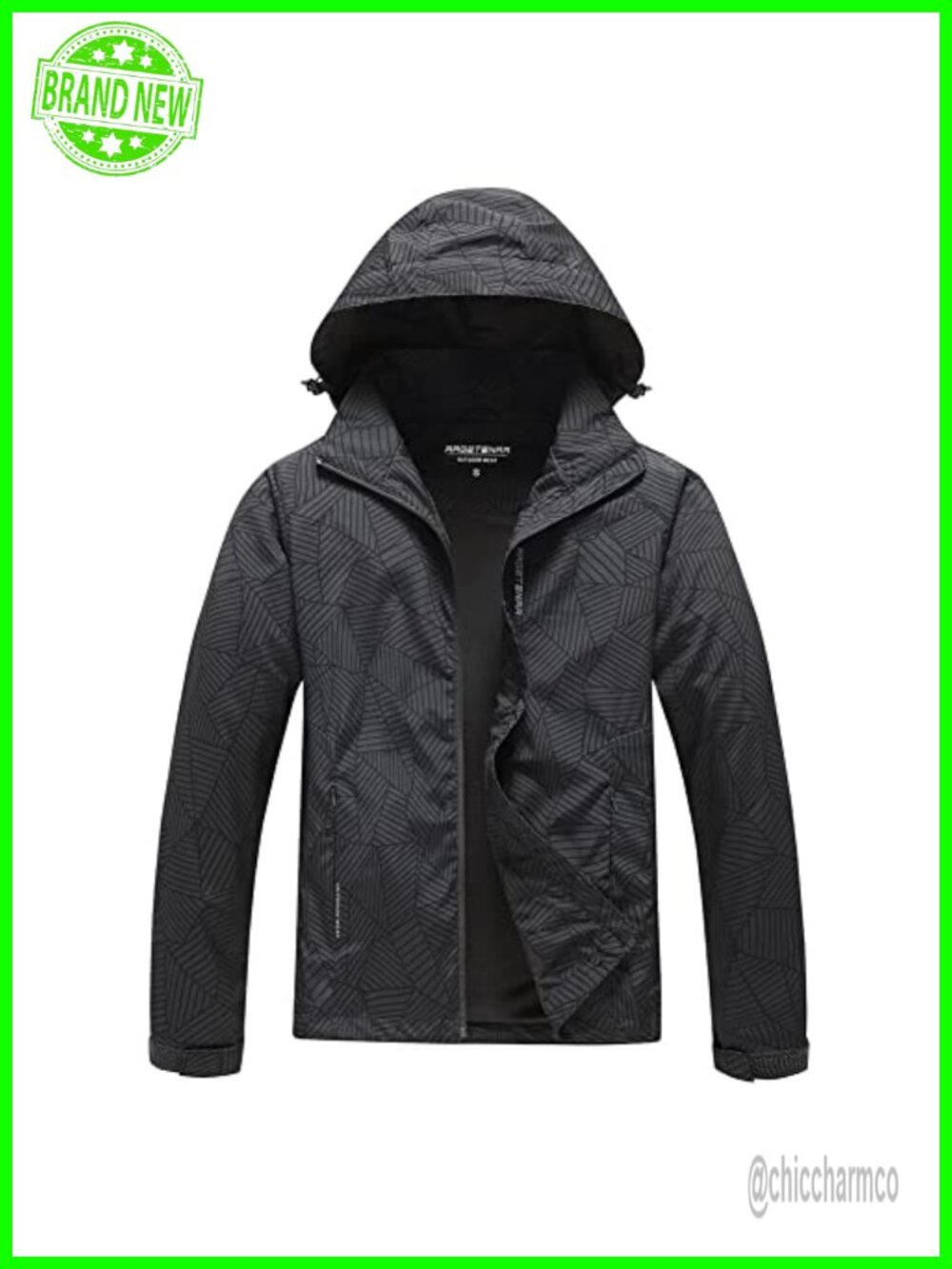 Women's Waterproof Softshell Rain Jacket Hooded Anorak Windbreaker
